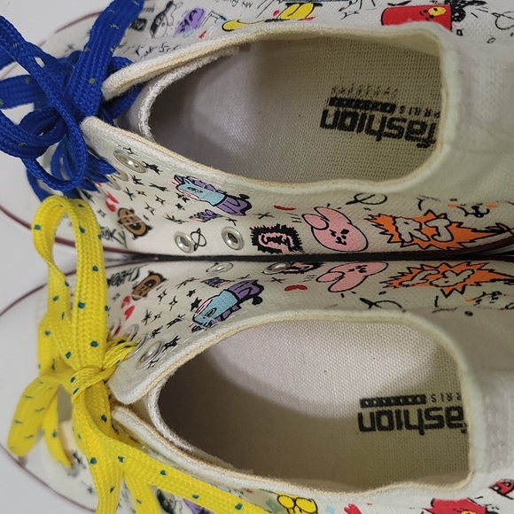 White BT21 Line Friends Tennis Shoes Shooky Mang RJ Cooky Chimmy Tata Koya - Picture 12 of 16